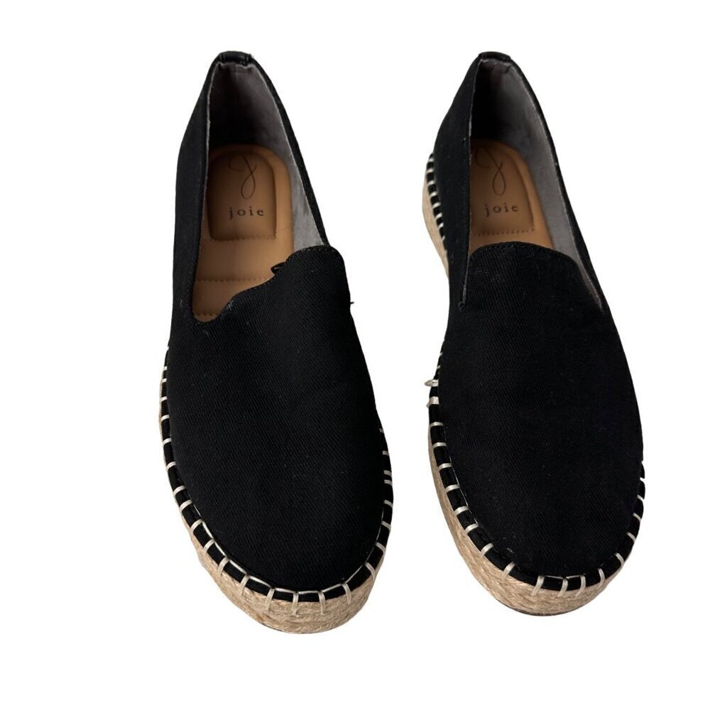 * Joie Cara Espadrille Slip On Shoes in Black Size 9.5